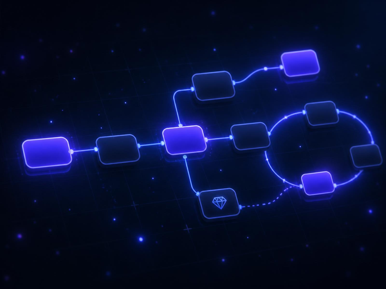 GamePilot session visualized as a flow chart of player actions